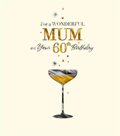 60th Mum Birthday Card