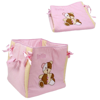 Baby or Kids Toy Bag - Pink Teddy