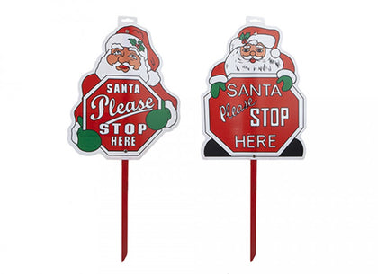 Christmas Santa Stop Sign