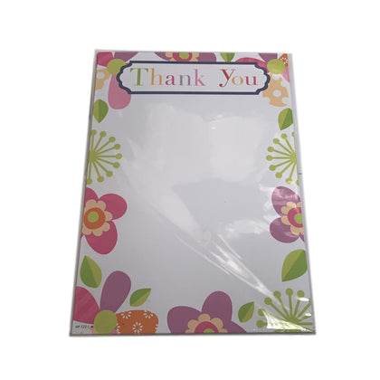 Pack of 20 Floral Thank You Sheets and Envelopes