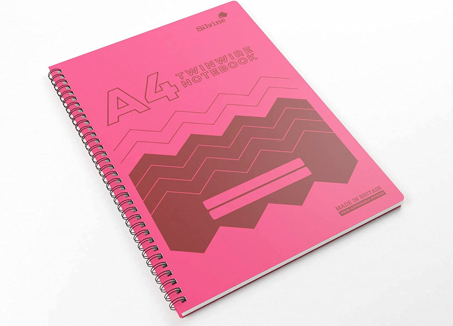 Single A4 160 Pages Twin Wire Notebook with Durable Wipe Clean Cover