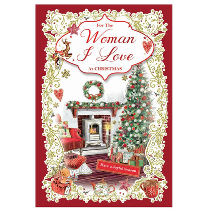 For The Woman I Love Joyful Season Wishes Christmas Card