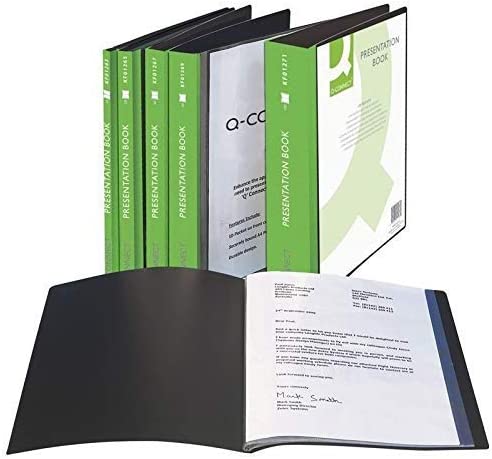 A4 100 Pockets Black Presentation Display Book