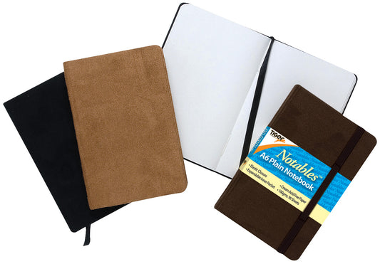 A6 Suede Effect Notables Plain Notebook