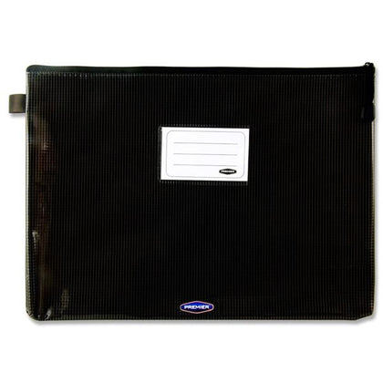 A4+ Extra Durable Jet Black Mesh Expanding Wallet