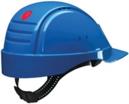 3M Helmet Blue with Ventilation, Standard Wiring and Plastic Band of Sweat