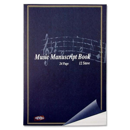 Music Manuscript Book 24 Pages 12 Stave by Premier