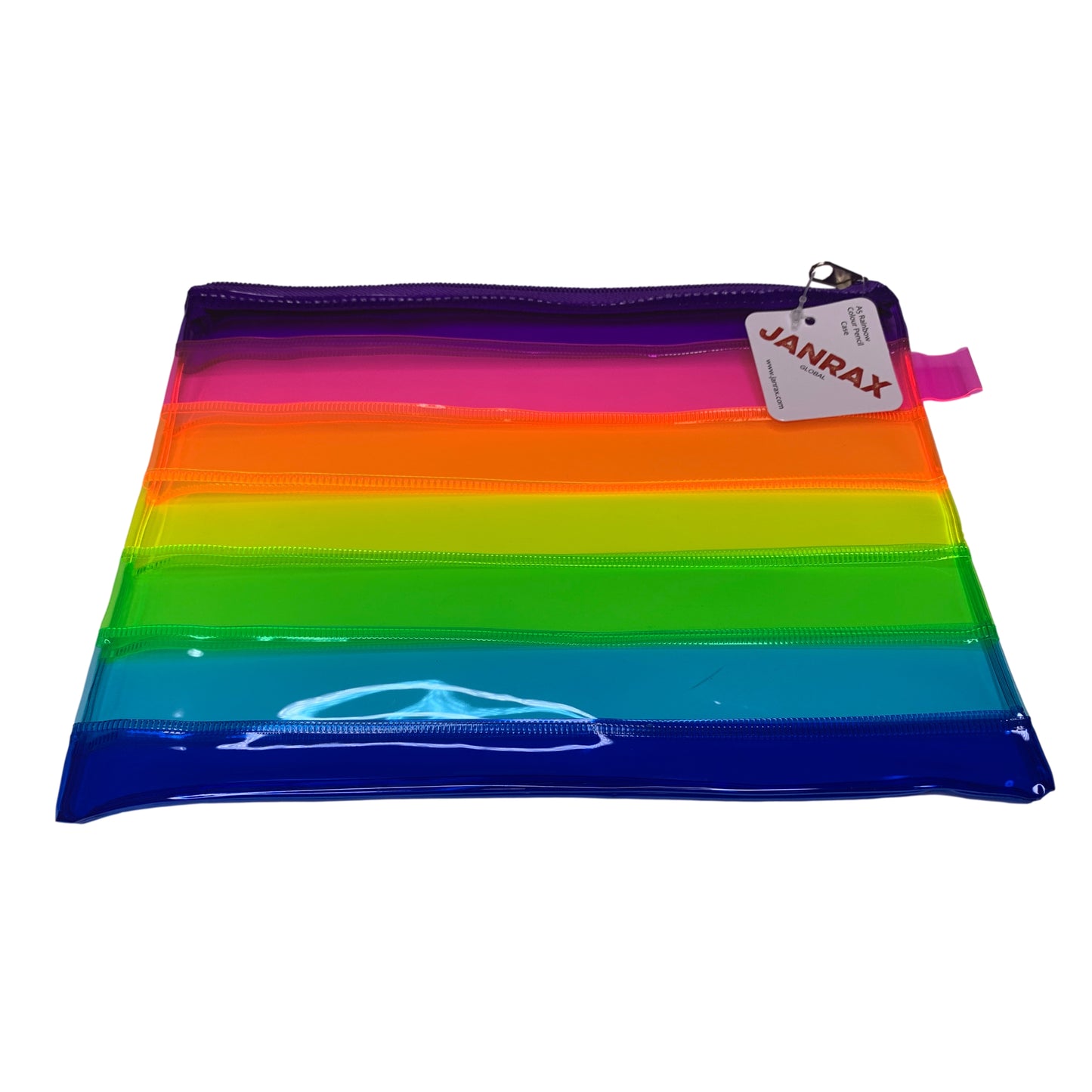 Pack of 12 A5 Rainbow Coloured Rainbow Pencil Cases