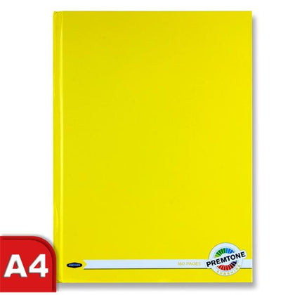 A4 160 Pages Sunshine Yellow Hardcover Notebook by Premto