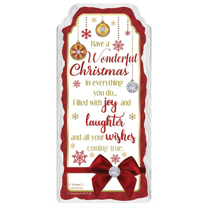 Have a Wonderful Christmas Design Hanging Plaque