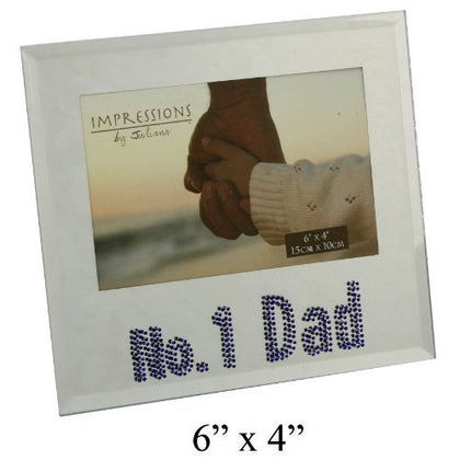 Mirror Effect Dad Photo Frame With The Word 