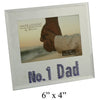 Mirror Effect Dad Photo Frame With The Word "N0 1 Dad"