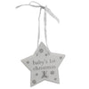 Bambino Baby's 1st Christmas Star Plaque Decoration With Cute Teddy Bear Icon