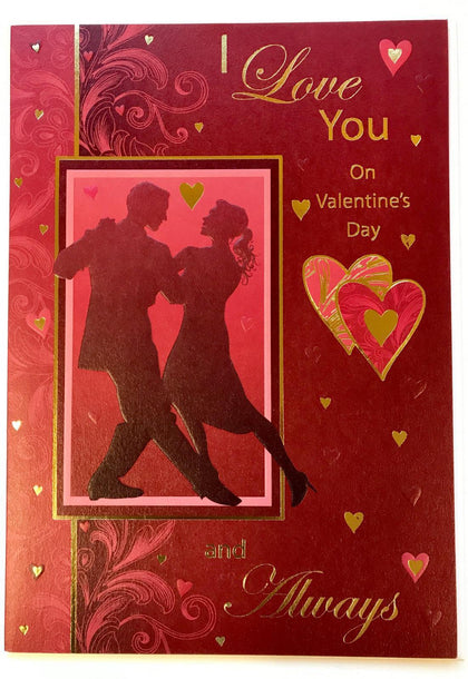 I Love you Sentimental Verse Morden Love Couple Dancing Valentine's Day card