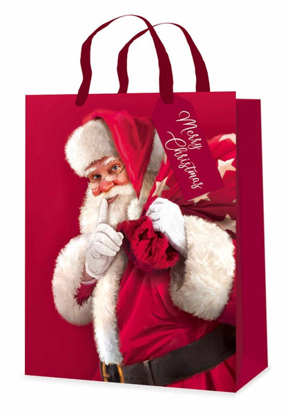 Christmas Traditional Santas Medium Gift Bag