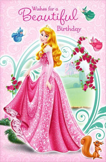 Disney princess wishes for a beautiful birthday card