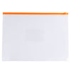 Pack of 12 A4 Clear Zippy Bags with Orange Zip
