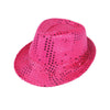 Hot Pink Sequin Gangster Hat