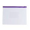Pack of 12 A5 Clear Zippy Bags with Purple Zip