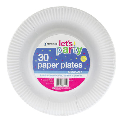 Pack of 30 Paper Plates (23cm)