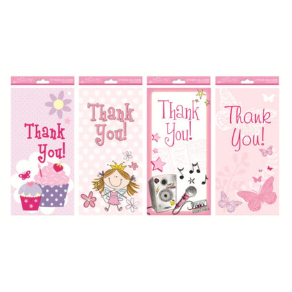 16 Thank You Cards Girl