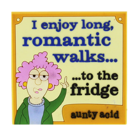 Aunty Acid Rubber Fridge Magnet I Enjoy Long Walks