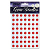 Pack of 56 Pearl Red Self Adhesive 10mm Gem Stones by Icon Craft