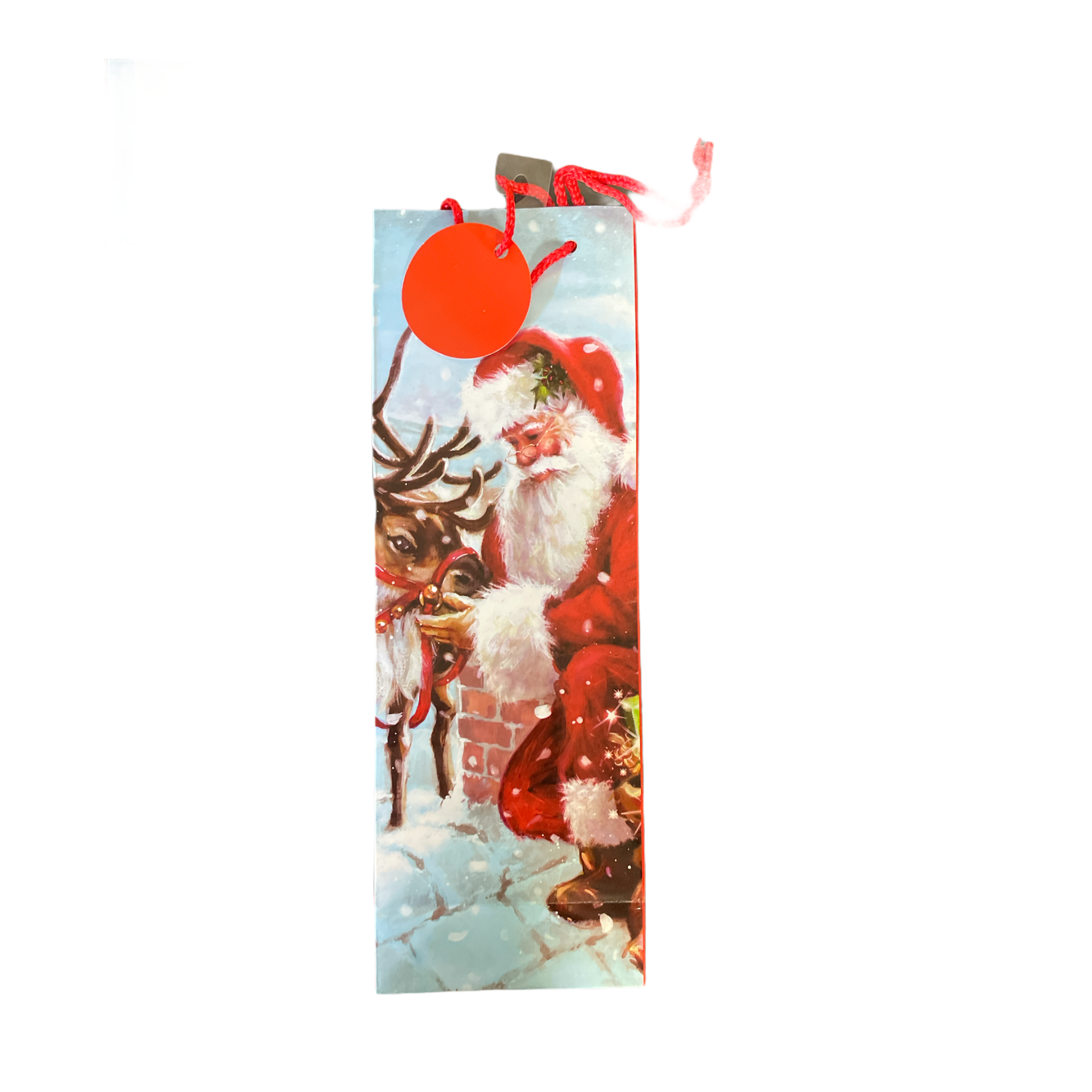 Pack of 12 Traditional Santa Bottle Gift Bags