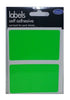 Pack of 8 50mm x 80mm Fluorescent Green Self Adhesive Rectangular Labels (C545)