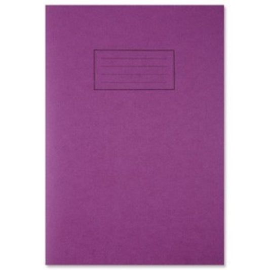 Silvine A4 Purple Exercise Book - Lined with Margin