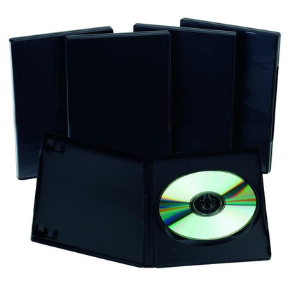 Q-Connect Black DVD Case (Pack of 5)