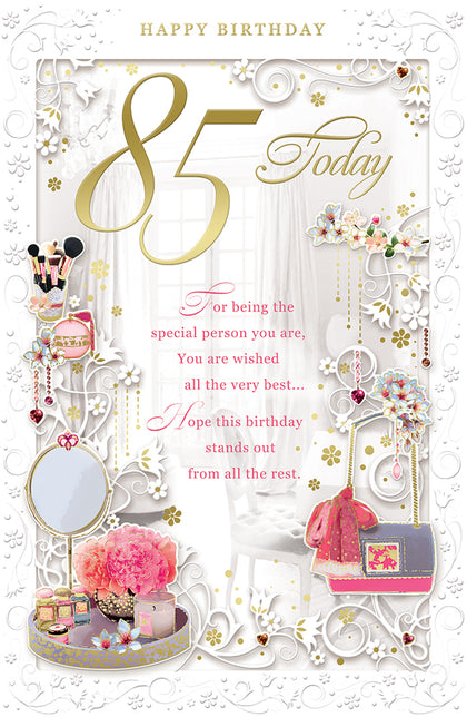 85 Today Open Female Birthday Opacity Card