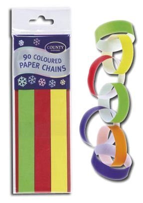 90 Coloured Paper Chains