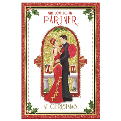 With Love To My Partner Beautiful Couple Christams Card
