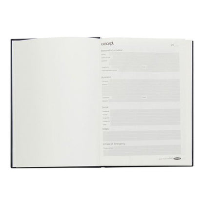 A5 Page A Day Undated Diary by Concept Green