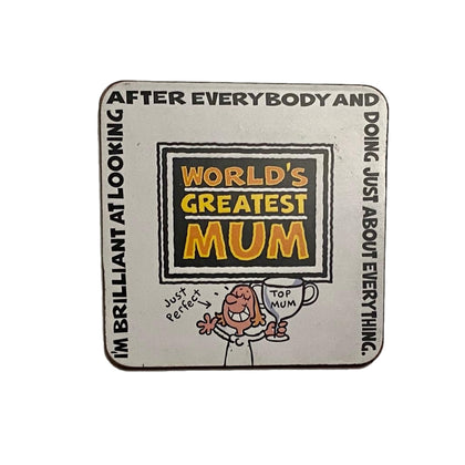 Worlds Greatest Mum Tea Coffee Coaster