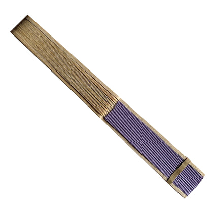Pastel Purple Paper Hand Held Bamboo and Wooden Fan