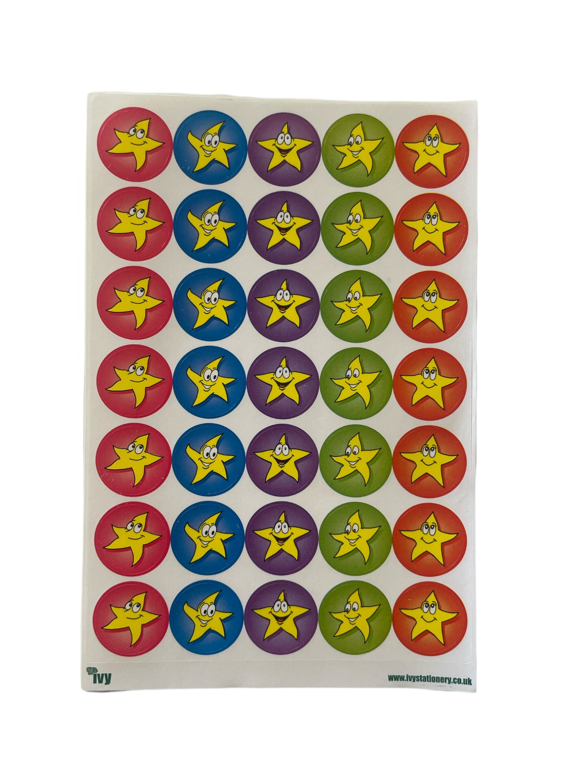 Pack of 420 24mm Happy Stars Motivational Labels