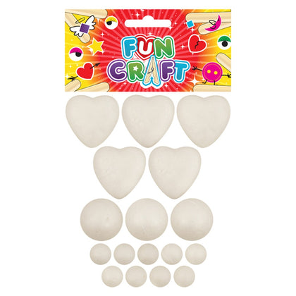 12 Packs of Craft Kit Foam Shapes Assorted