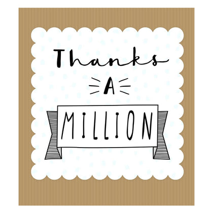 Thanks A Million Classic Design Thank you Card