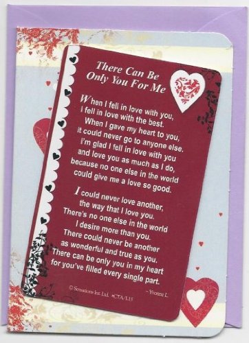Sentimental Keepsake Wallet / Purse Card There Can be Only You for Me