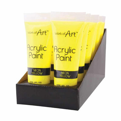 Neon Yellow Acrylic Paint 120ml