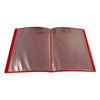 A5 Red Flexible Cover 20 Pocket Display Book