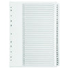 A4 White Plastic 31 Part Tabbed File Index Dividers For Ring Binders / Lever Arch