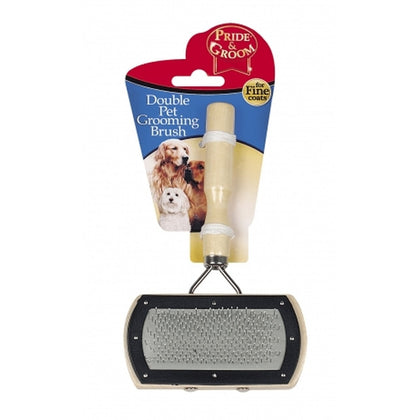 Double Sided Pet Grooming Brush - For Fine Coats