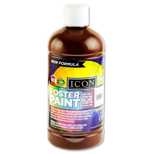 500ml Burnt Umber Brown Poster Paint by Icon Art