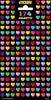 174 Colourful Hearts Glitter Finished Children Stickers
