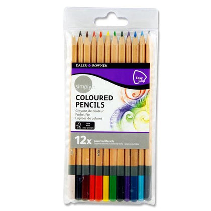 Daler Rowney Simply Pack of 12 Colour Sketch Pencils