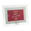 40th / Ruby Anniversary Glass Mirror Motif Photo Frame