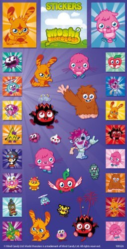 Moshi Monsters Sheet of 34 Stickers